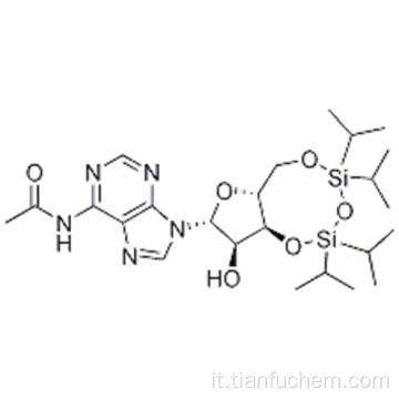 Adenosina, N-acetil-3 &#39;, 5&#39;-O- [1,1,3,3-tetrakis (1-Metiletil) -1,3-disilossanediile] - CAS 85335-73-5
